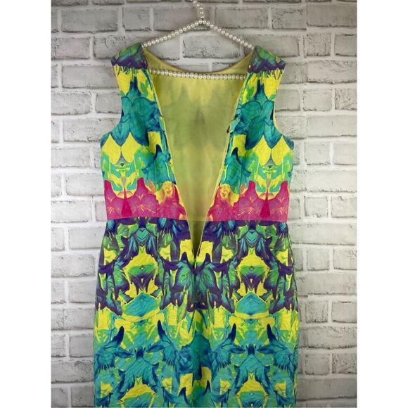 Muse Sleeveless Floral Dress Rainbow Colors Size 12 - Picture 4 of 8